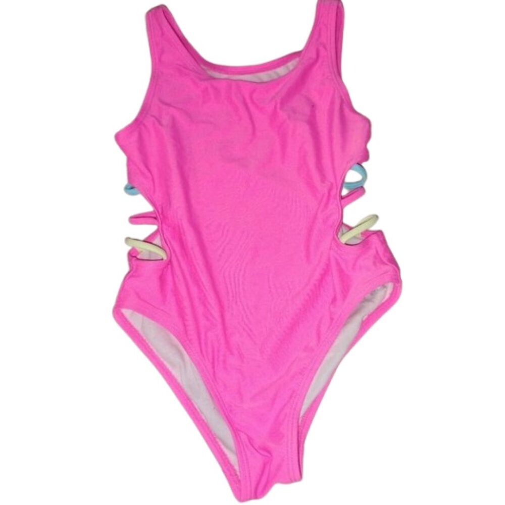 🚨5 For $25🚨Girls Size 5 Pink One Piece Swimsuit With Cutouts